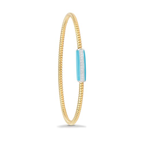 Bracciale in oro giallo con diamanti bianchi 442359 - Collezione Easy - K di Kuore