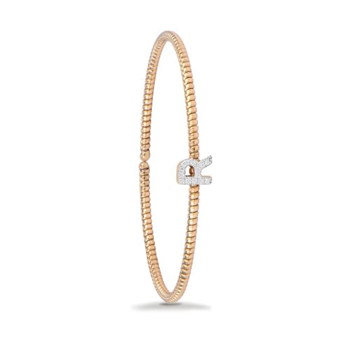 Bracciale in oro rosa con diamanti bianchi 442434 - Collezione Easy - K di Kuore