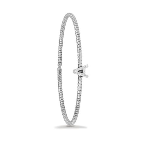 Bracciale in oro bianco con diamanti bianchi 442438 - Collezione Easy - K di Kuore