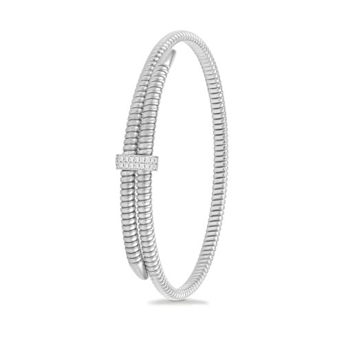 Bracciale in oro bianco con diamanti bianchi 442474 - Collezione Flow - K di Kuore