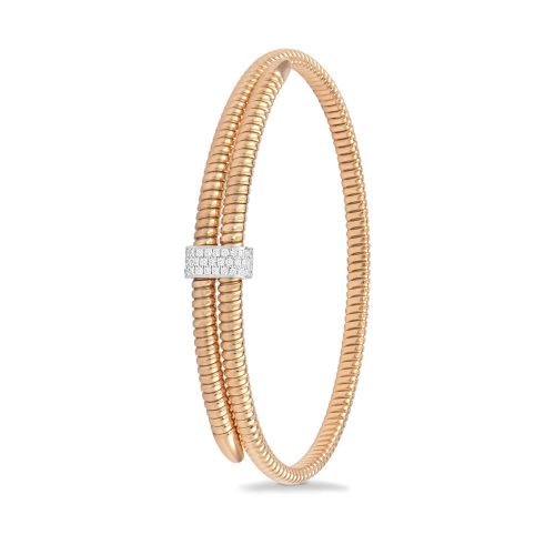 Bracciale in oro rosa con diamanti bianchi 442484 - Collezione Flow - K di Kuore