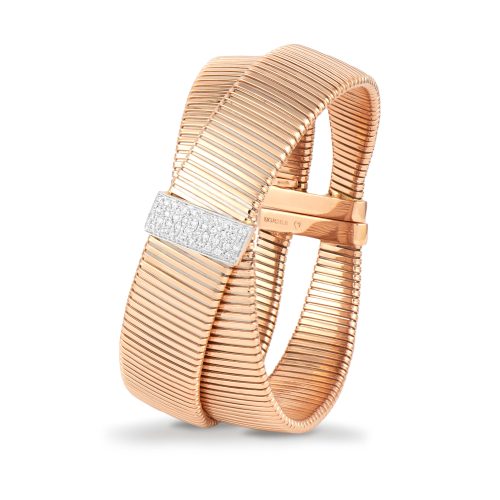 Bracciale in oro rosa con diamanti bianchi 442499 - Collezione Wide - K di Kuore