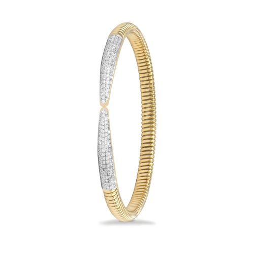 Yellow gold bracelet with white diamonds 442592 - Panther Collection - K di Kuore