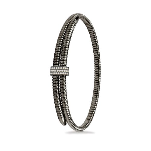 Bracciale in oro nero con diamanti bianchi 442684 - Collezione Flow - K di Kuore