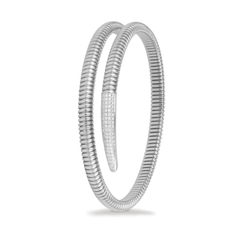 White gold bracelet with white diamonds 442738 - Panther Collection - K di Kuore