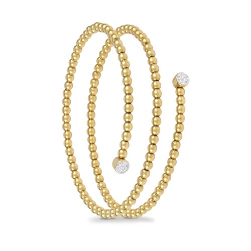 Bracciale in oro giallo con diamanti bianchi 442743 - Collezione Sfere - K di Kuore