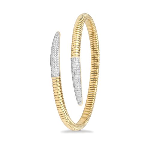 Yellow gold bracelet with white diamonds 442752 - Panther Collection - K di Kuore