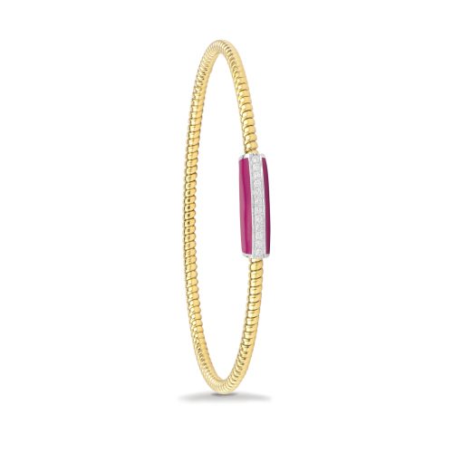 Bracciale in oro giallo con diamanti bianchi 442811 - Collezione Easy - K di Kuore